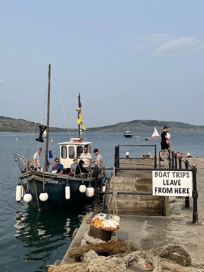 Boat Trips Leave from the Victoria Pier on the Cobb Harbour Lyme Regis