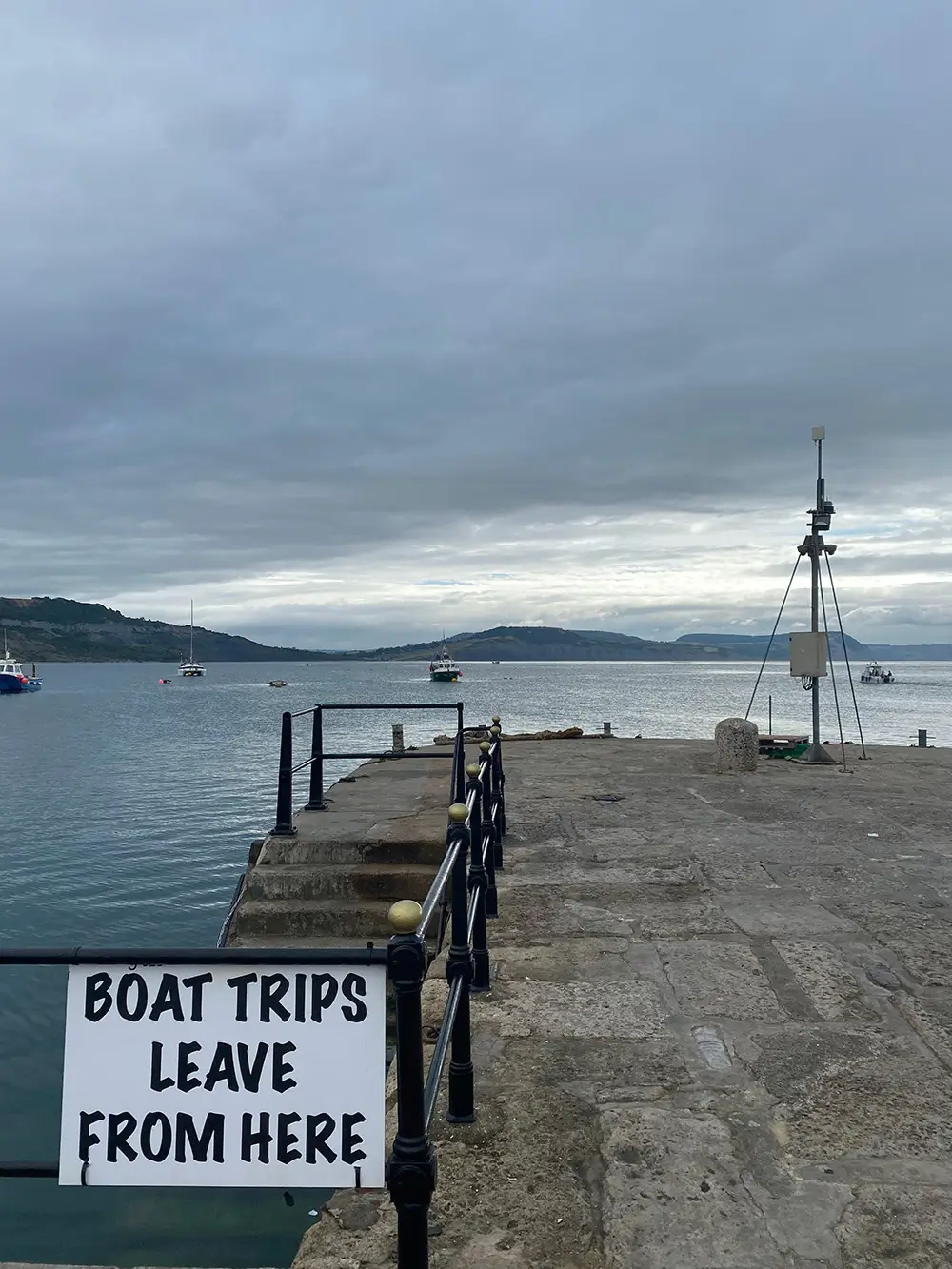 Boat Trips Leave From Here - Lyme Regis Cobb Boat Trips Leave From Here - Lyme Regis Cobb